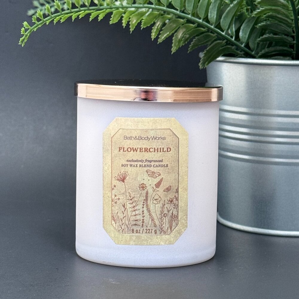 BBW Flowerchild Bath & Body Works Single Wick Candle